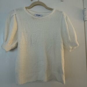 Old Navy Cream Puff Sleeve Knit Top Size S